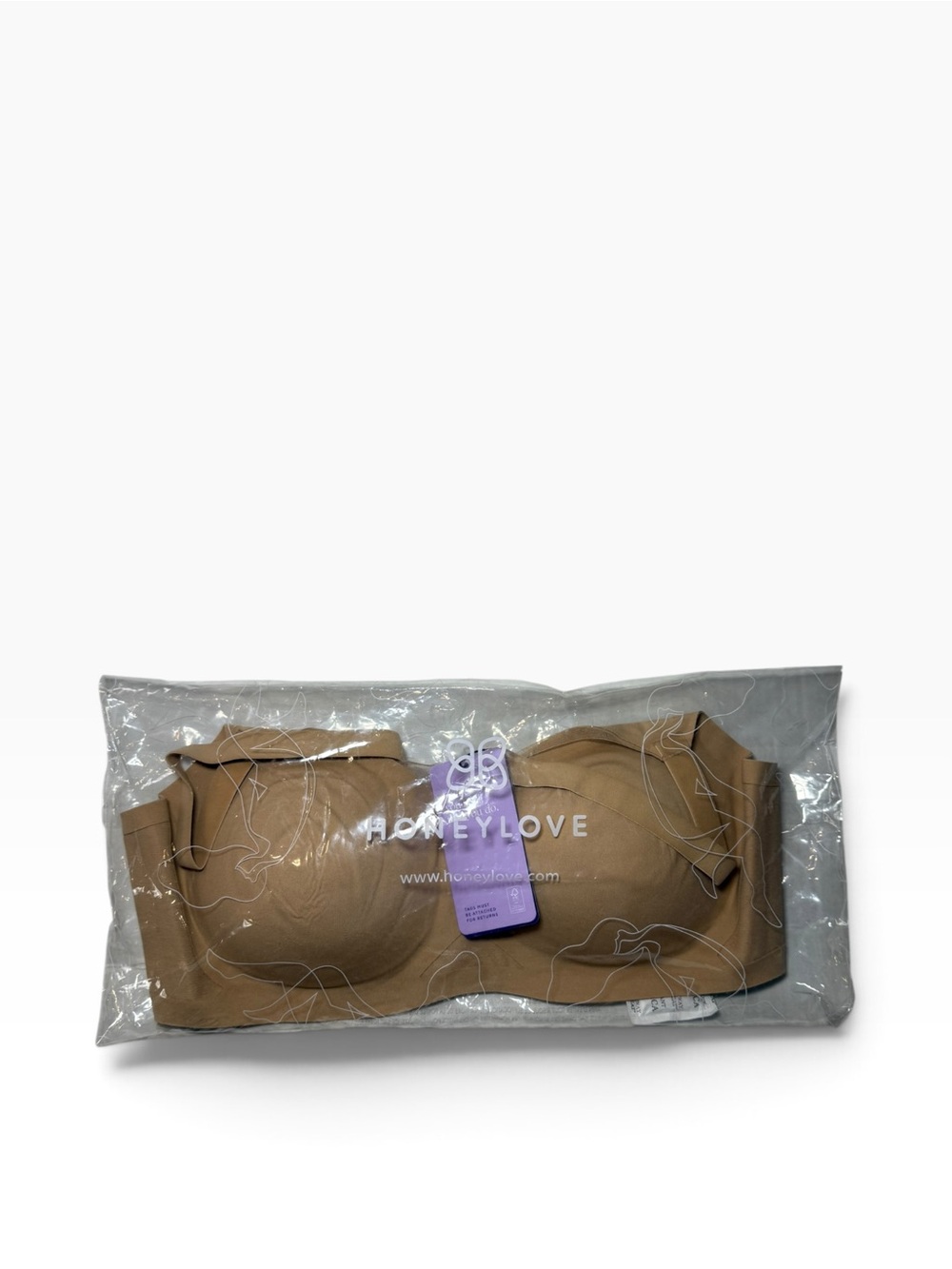 HoneyLove Liftwear Crossover Bra in Sand NWT